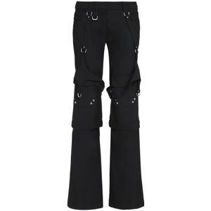 Off White, Dames, Broeken, Zwart, Maat: S Katoen,