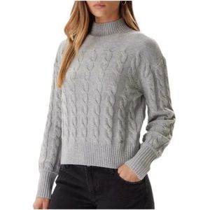 Guess, Dames, Truien, Grijs, Maat: XS Leer,