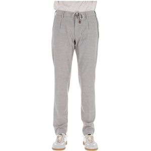 Eleventy - Wollen Broek - Lichtgrijs - Wol - Taps Toelopende Pijpen