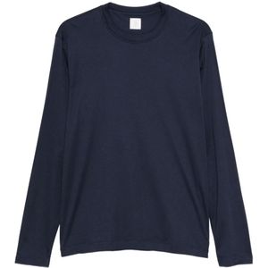 Eleventy, Heren, Tops, Blauw, Maat: L Katoen,