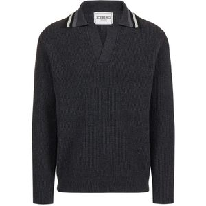 Iceberg, Heren, Truien, Grijs, Maat: M Wol,