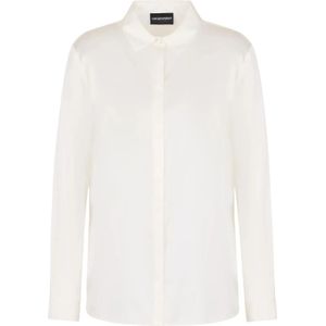 Emporio Armani, Dames, Blouses & Shirts, Beige, Maat: L Zijde,