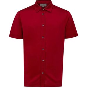 Canali, Heren, Overhemden, Rood, Maat: L Katoen,