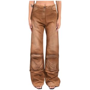 Msgm, Dames, Jeans, Bruin, Maat: M Denim,