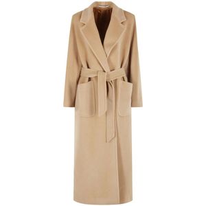 Tagliatore, Dames, Mantels, Beige, Maat: S Wol,
