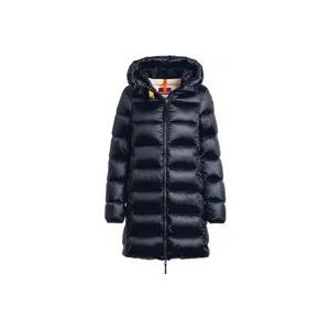 Parajumpers Elegante Gewatteerde Winterjas Dames Blauw , Blue , Dames , Maat: L