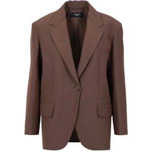 Weekend Max Mara, Dames, Jassen, Bruin, Maat: M Katoen,