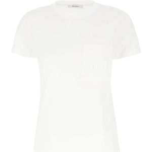 Max Mara, Dames, Tops, Wit, Maat: S Katoen,