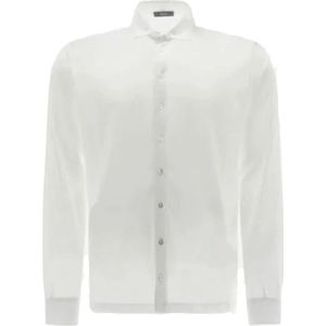 Herno, Heren, Overhemden, Wit, Maat: 2XL Katoen,