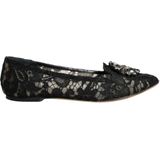 Dolce & Gabbana, Dames, Schoenen, Zwart, Maat: 35 EU Katoen,