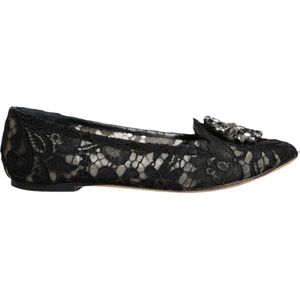 Dolce & Gabbana, Dames, Schoenen, Zwart, Maat: 35 EU Katoen,