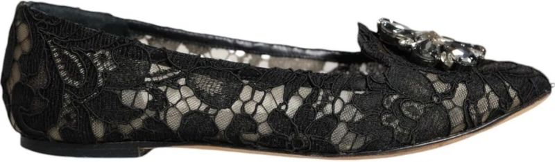 Dolce & Gabbana, Dames, Schoenen, Zwart, Maat: 35 EU Katoen,