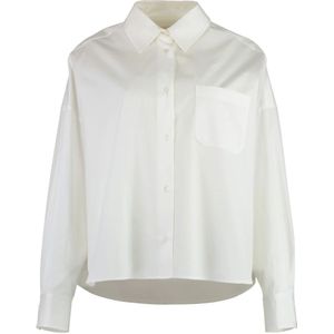 Weekend Max Mara, Dames, Blouses & Shirts, Wit, Maat: L Katoen,