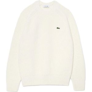 Lacoste - Gebreide Trui - Beige - 100% Wol