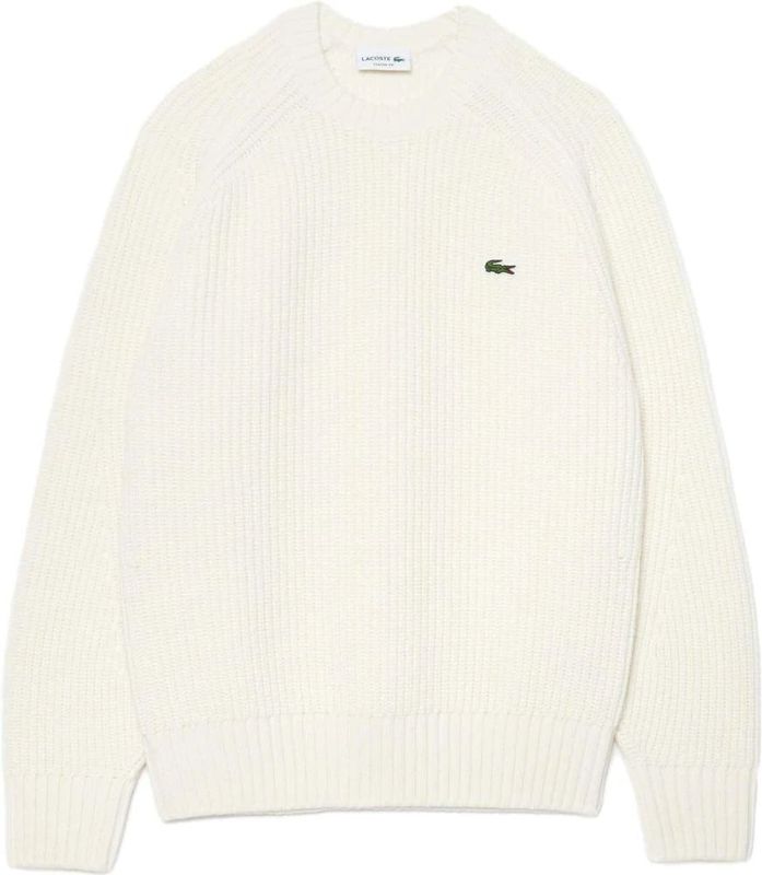 Lacoste - Gebreide Trui - Beige - 100% Wol