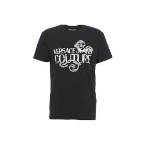 Versace Zwart T-shirt voor heren , Black , Heren , Maat: M