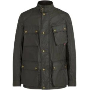 Belstaff, Heren, Jassen, Groen, Maat: L Katoen,