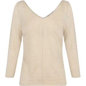Cortana, Dames, Truien, Beige, Maat: M Linnen,