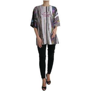 Dolce & Gabbana - Oversized Graphic Tee - T-shirt - Multicolor - Korte Mouwen
