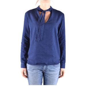 Jacob Cohën, Dames, Blouses & Shirts, Blauw, Maat: S Katoen,