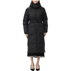 Karl Lagerfeld, Dames, Mantels, Zwart, Maat: S Leer,