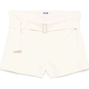 Msgm, Dames, Korte broeken, Beige, Maat: XS