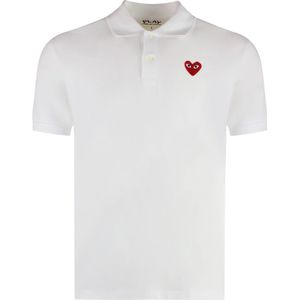 Comme des Garçons Play, Heren, Tops, Wit, Maat: M Katoen,