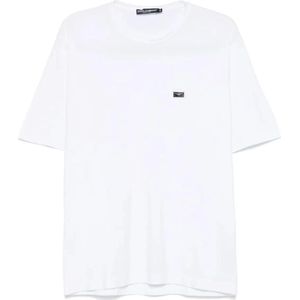 Dolce & Gabbana, Heren, Tops, Wit, Maat: S Katoen,