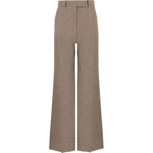 Valentino, Dames, Broeken, Beige, Maat: S Wol,