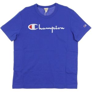 Champion, Heren, Tops, Blauw, Maat: XL Katoen,