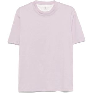 Brunello Cucinelli, Heren, Tops, Paars, Maat: 2XL Jersey,