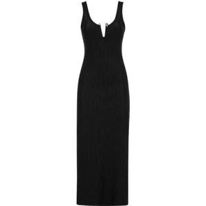 Philipp Plein, Dames, Jurken, Zwart, Maat: L Jersey,