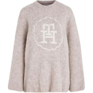 Tommy Hilfiger, Dames, Truien, Beige, Maat: Xs/S Wol,