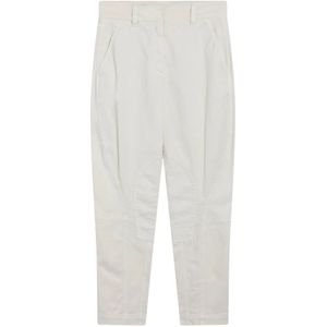 Brunello Cucinelli, Dames, Broeken, Wit, Maat: 2XS Katoen,