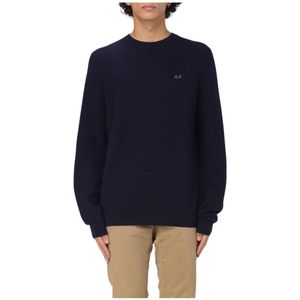 Sun68, Heren, Truien, Blauw, Maat: 2XL Wol,