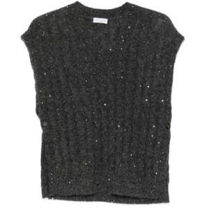 Brunello Cucinelli, Dames, Truien, Grijs, Maat: M