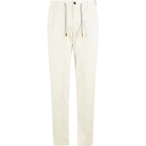 Eleventy, Heren, Broeken, Wit, Maat: W33 Katoen,