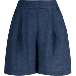 BomBoogie, Dames, Korte broeken, Blauw, Maat: M Linnen,