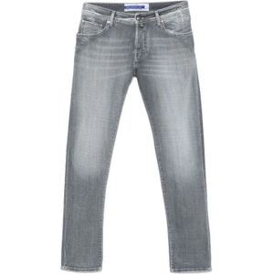 Jacob Cohën, Heren, Jeans, Grijs, Maat: W30 Katoen,