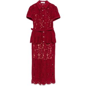 Self Portrait, Dames, Jurken, Rood, Maat: 2XS