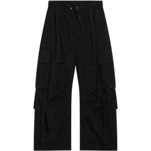 Dolce & Gabbana, Dames, Broeken, Zwart, Maat: XS Katoen,