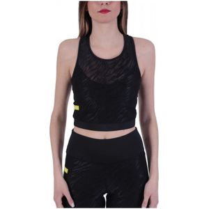 Emporio Armani Ea7, Dames, Tops, Zwart, Maat: M Jersey,