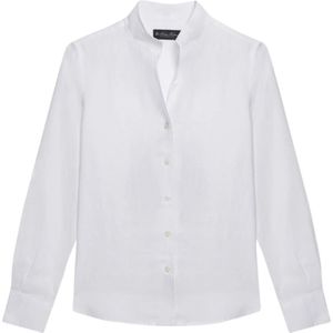 Brooks Brothers, Dames, Blouses & Shirts, Wit, Maat: S Linnen,
