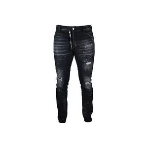 Dsquared2 Cool Guy Slim-Fit Zwarte Jeans , Black , Heren , Maat: XS