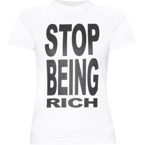 Vetements, Dames, Tops, Wit, Maat: S Katoen,