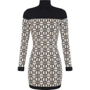Elisabetta Franchi, Dames, Jurken, Wit, Maat: L Viscose,