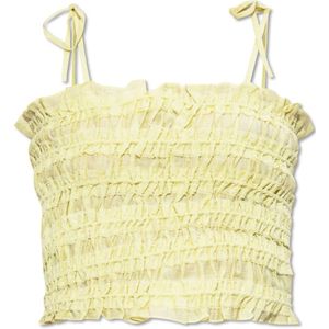 Tory Burch, Dames, Tops, Geel, Maat: L Viscose,