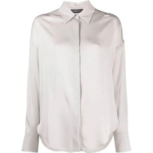 Lorena Antoniazzi, Dames, Blouses & Shirts, Grijs, Maat: M Zijde,