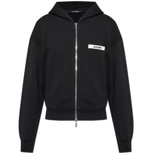 Jacquemus, Heren, Sweatshirts & Hoodies, Zwart, Maat: 2XL Katoen,