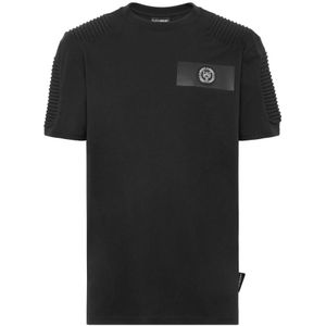 Plein Sport, Heren, Tops, Zwart, Maat: XS Katoen,